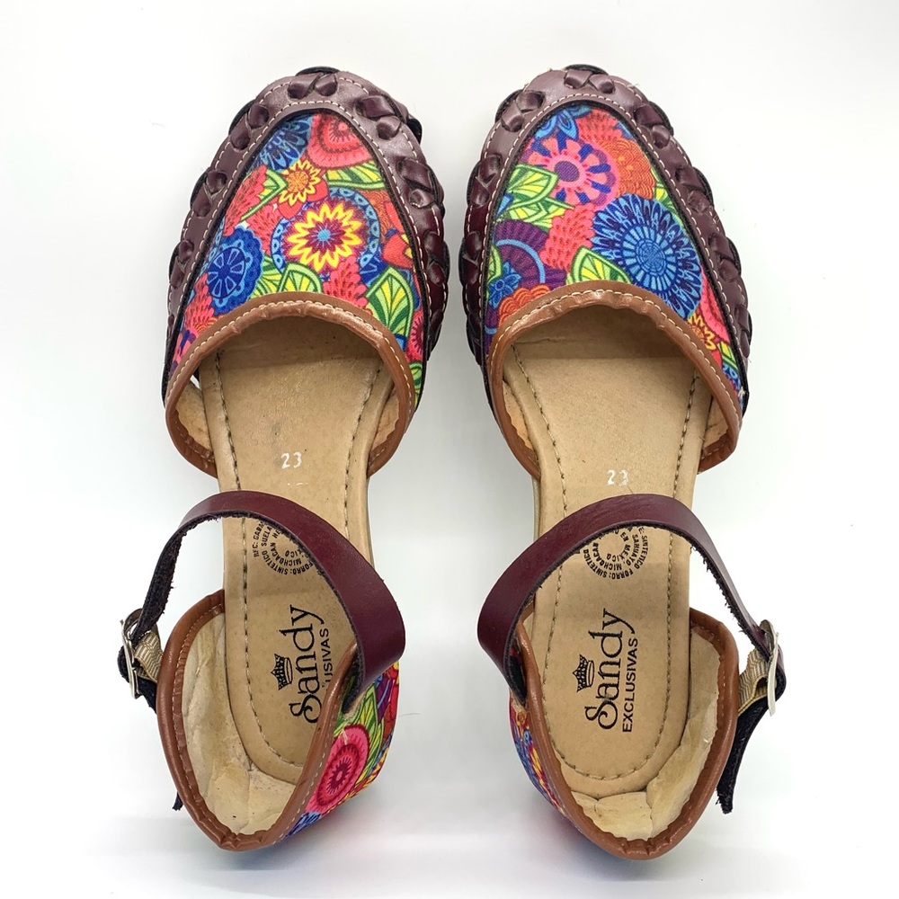 Sandy Exclusivas Floral Mexican Boho Huaraches Sandals